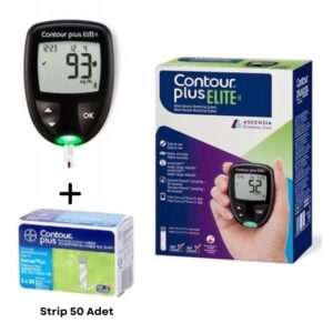 Ascensia Contour Plus Elite Bluetooth Özellikli Akıllı Şeker Ölçüm Cihazı + 50 Adet Strip