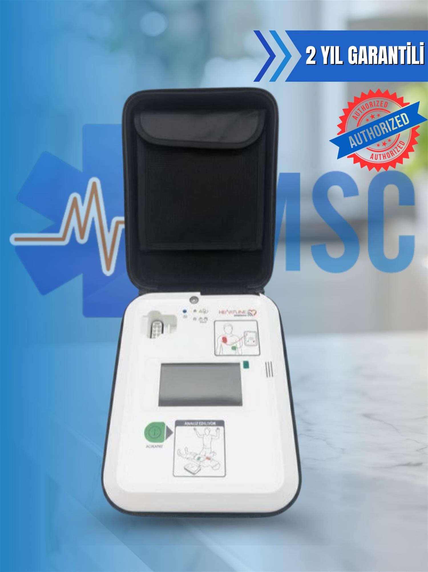 Aselsan Yönetmeliğe Uygun Heartline (Ekranlı) Tam Otomatik Defibrilatör