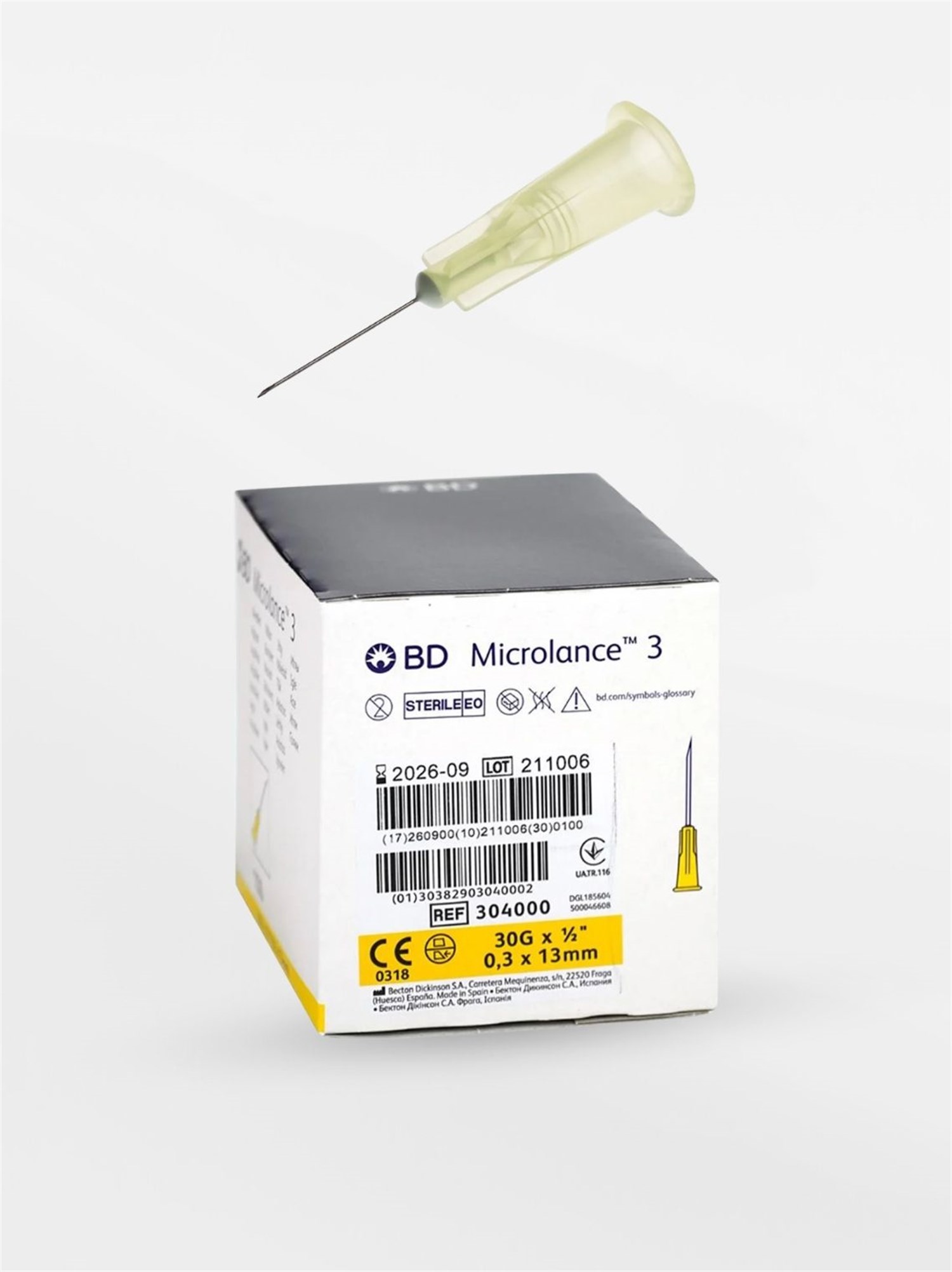BD Microlance Needles Sarı 30g x 13mm