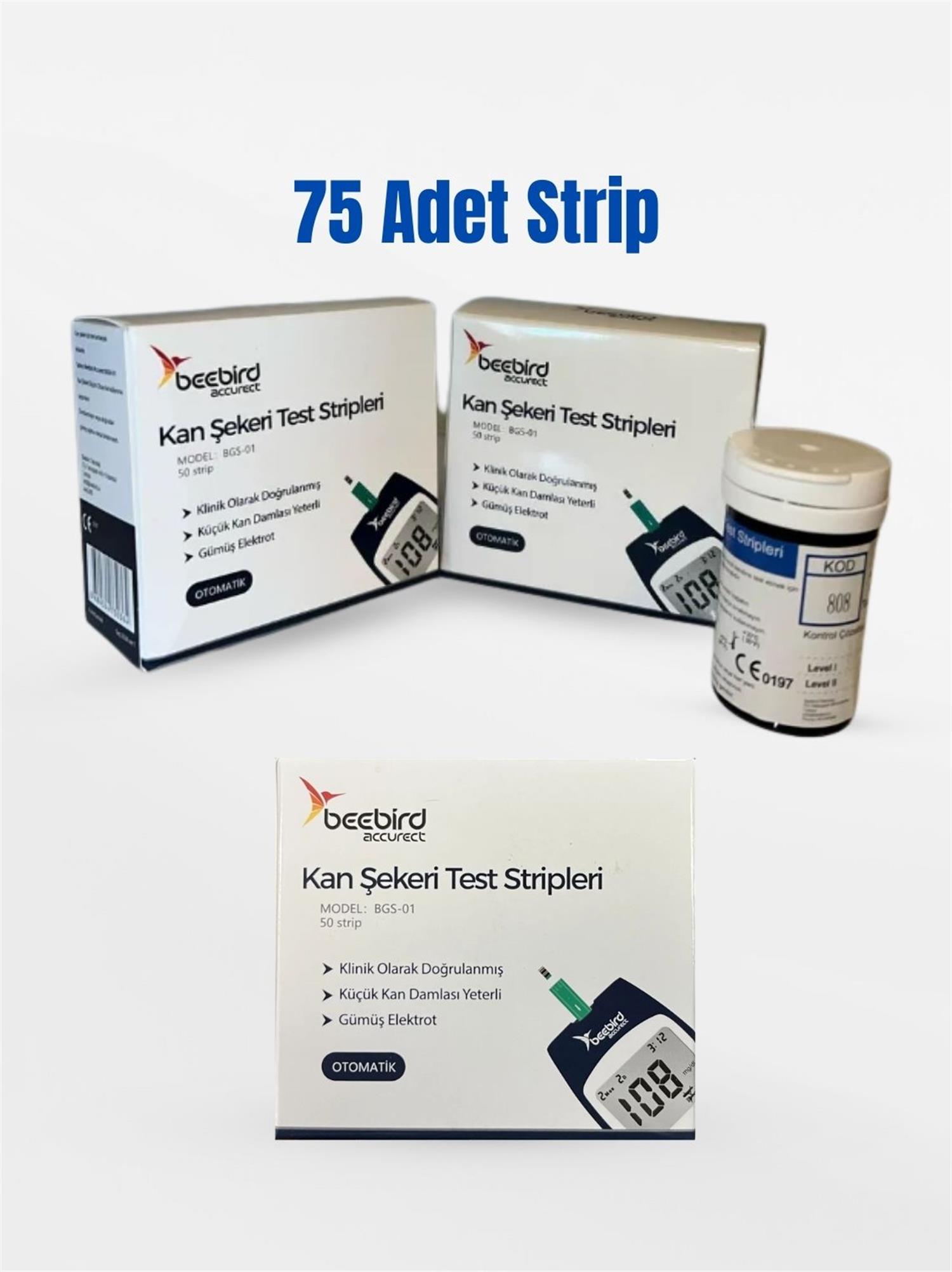 Beebird Accurect GLM 79 Şeker Ölçüm Cihazı ve 75 Adet Strip Dahil!