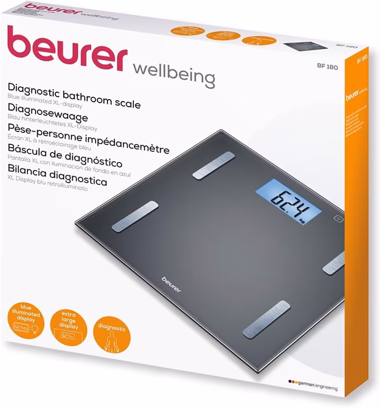 Beurer BF 180 Baskül Analiz Tartısı (Yağ Su Kas Oranı Kemik Kütlesi)