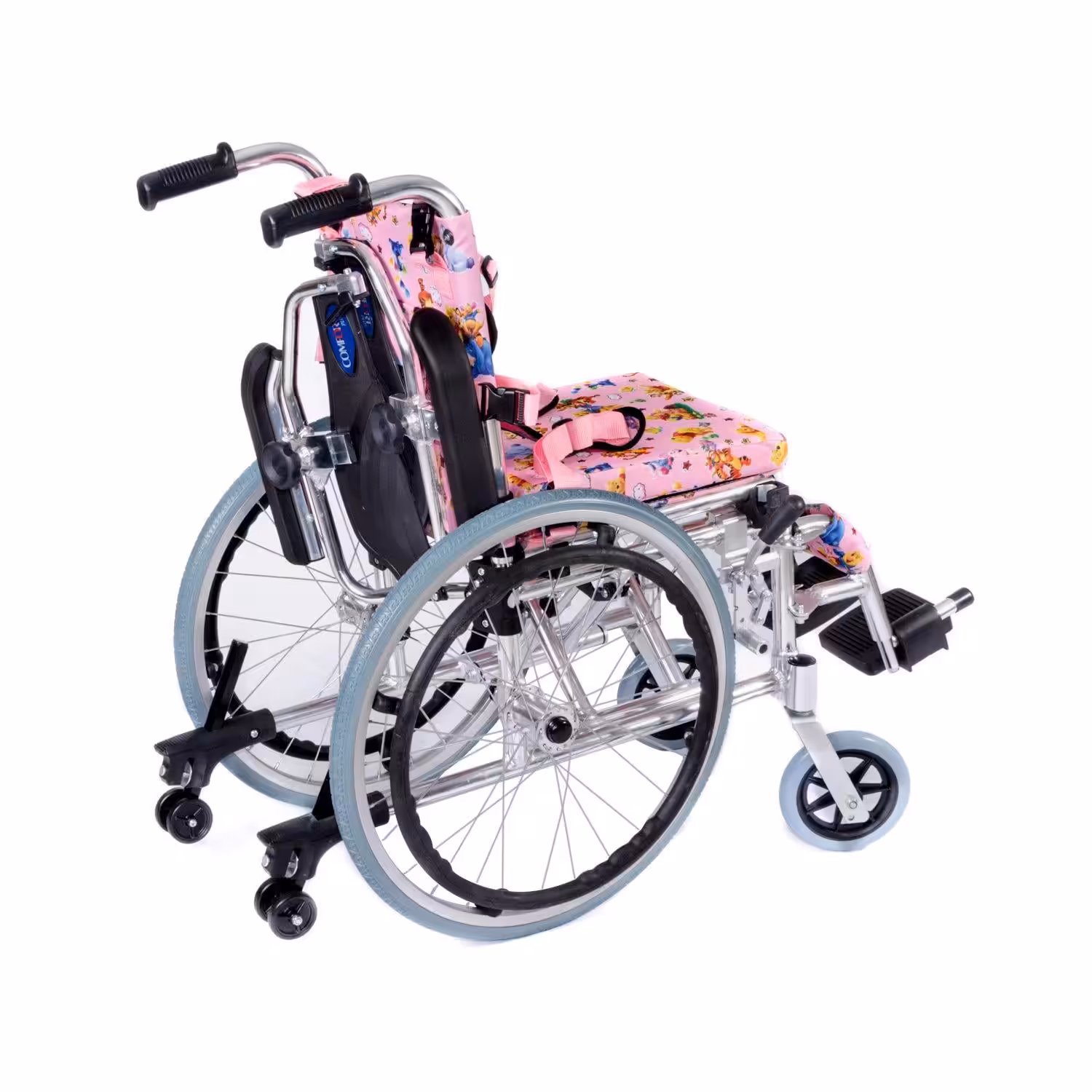 Comfort Plus Pediatrik Tekerlekli Sandalye Katlanabilir Oturma Genişliği Ayarı KY980LQ 30 (PEMBE)
