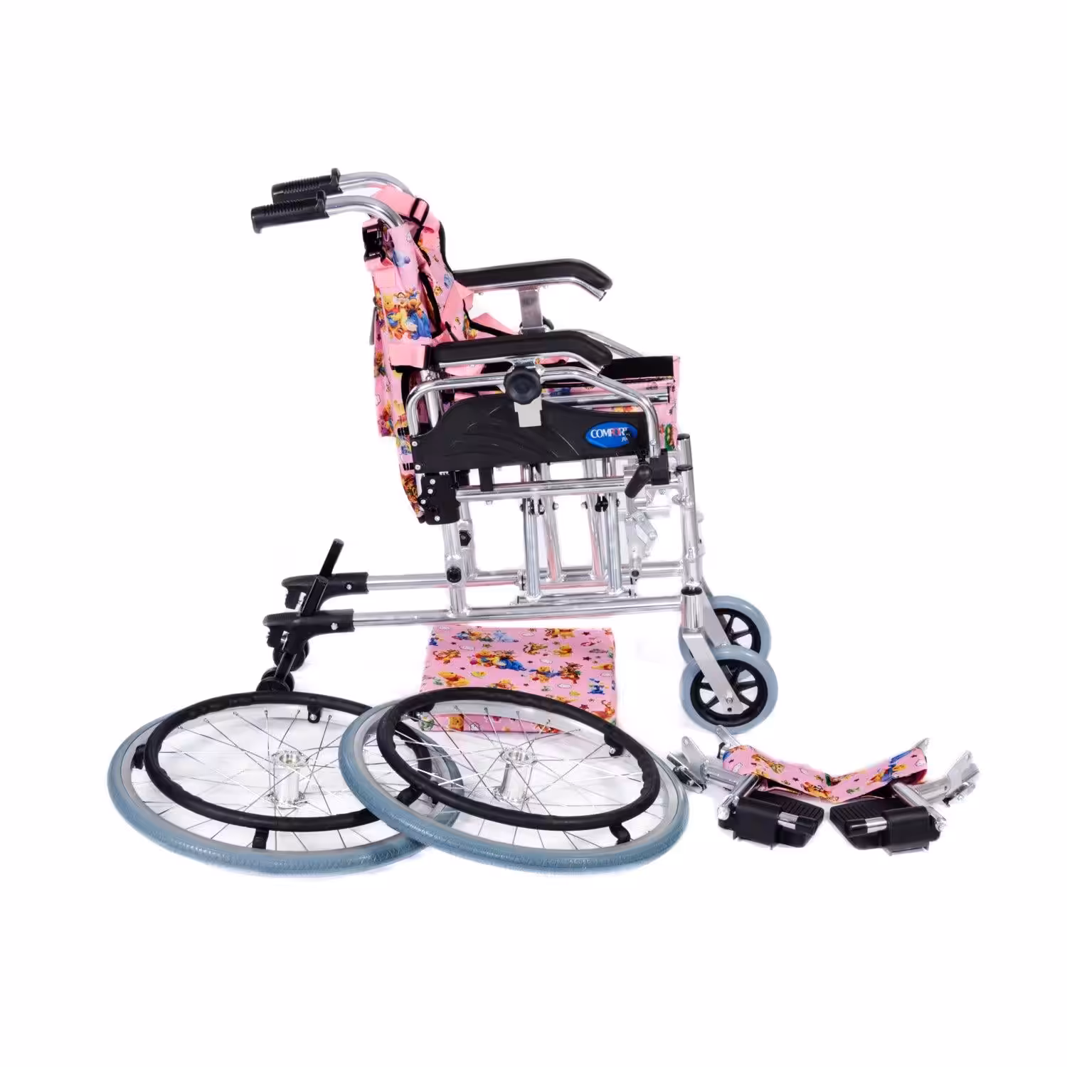 Comfort Plus Pediatrik Tekerlekli Sandalye Katlanabilir Oturma Genişliği Ayarı KY980LQ 30 (PEMBE)