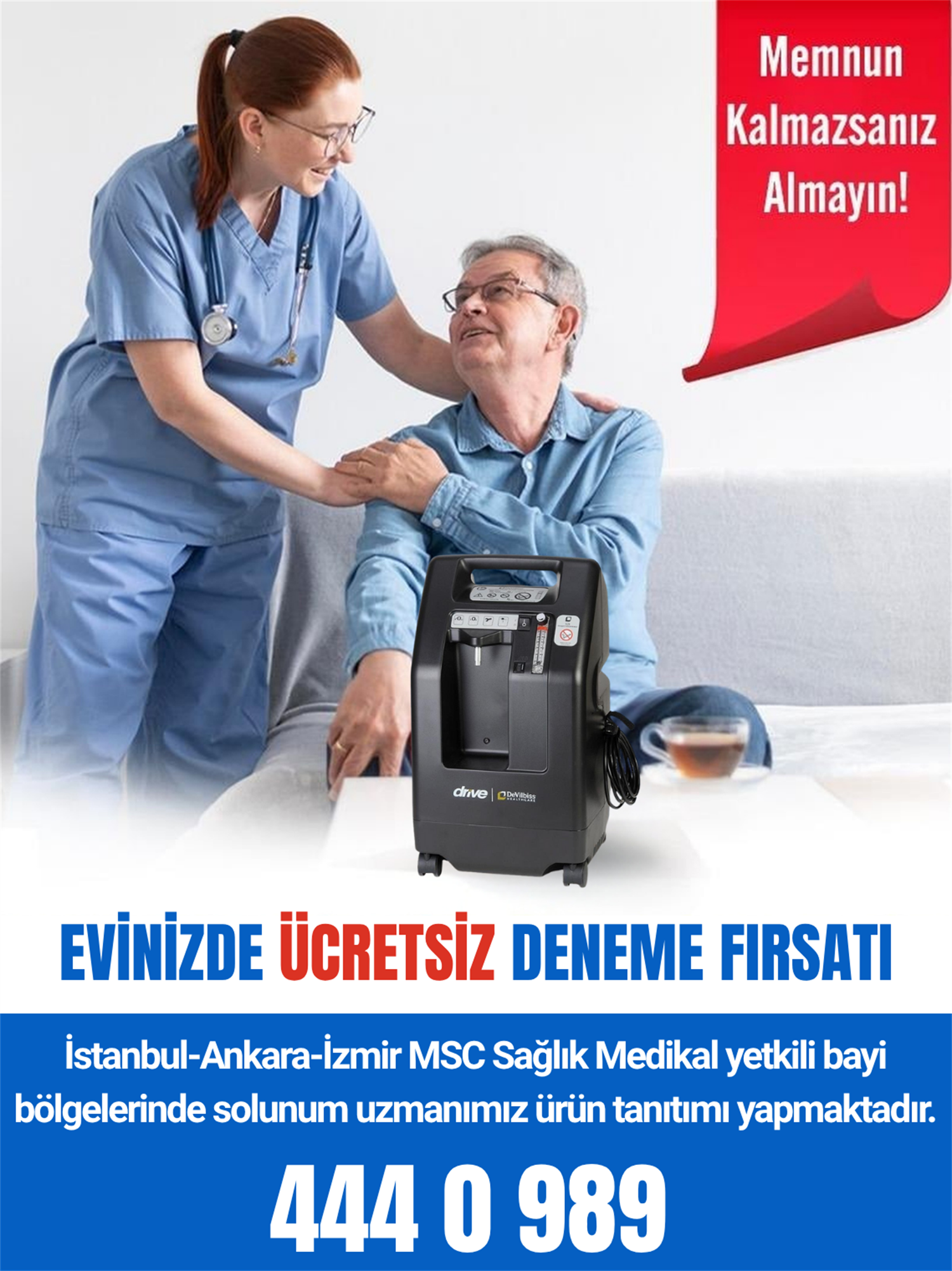 Devilbiss Ev Tipi Oksijen Makinesi 1025 KS 10 Litre(24 Saat Oksijen Üretebilir)