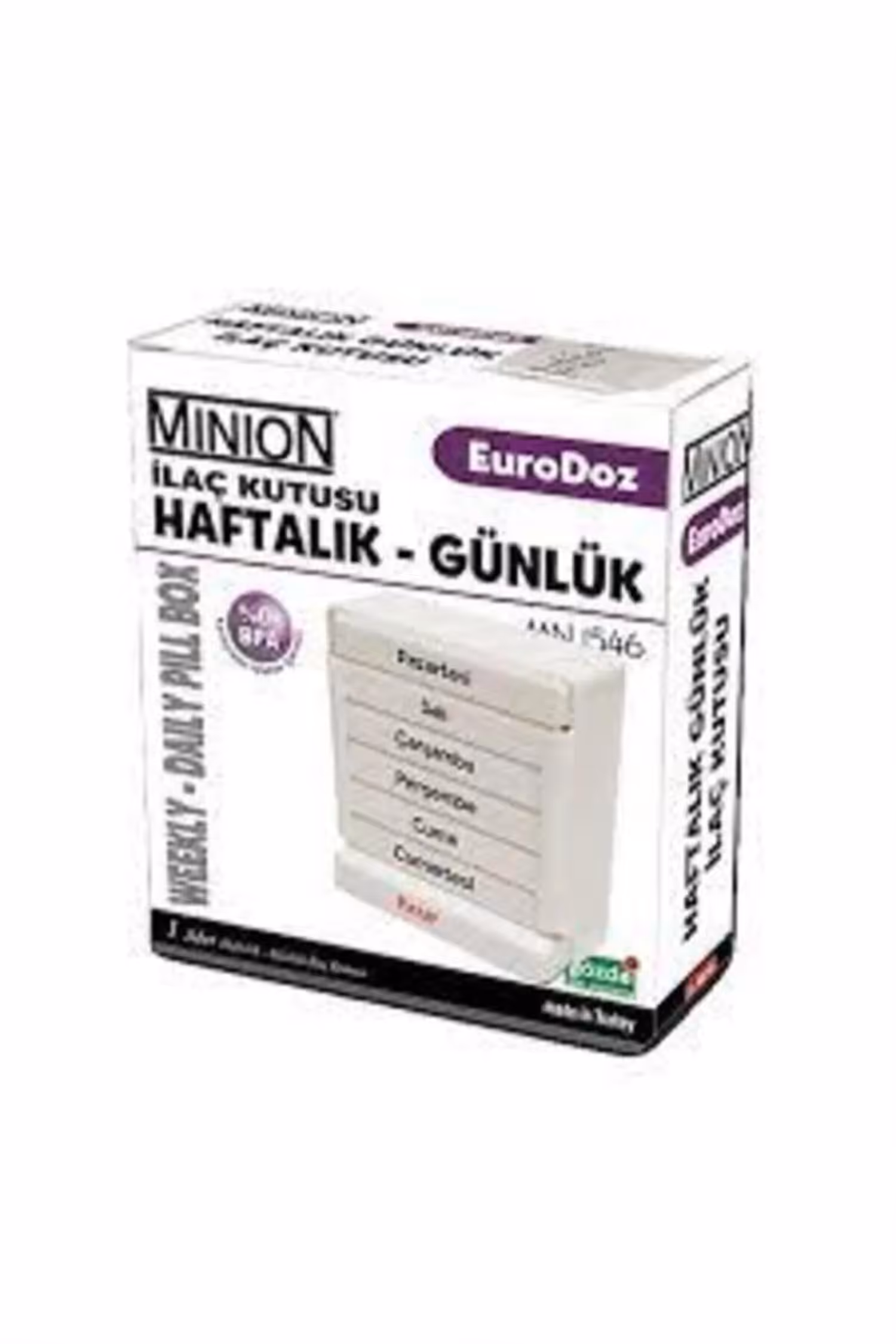 Euro Doz Haftalık ve Günlük İlaç Kutusu