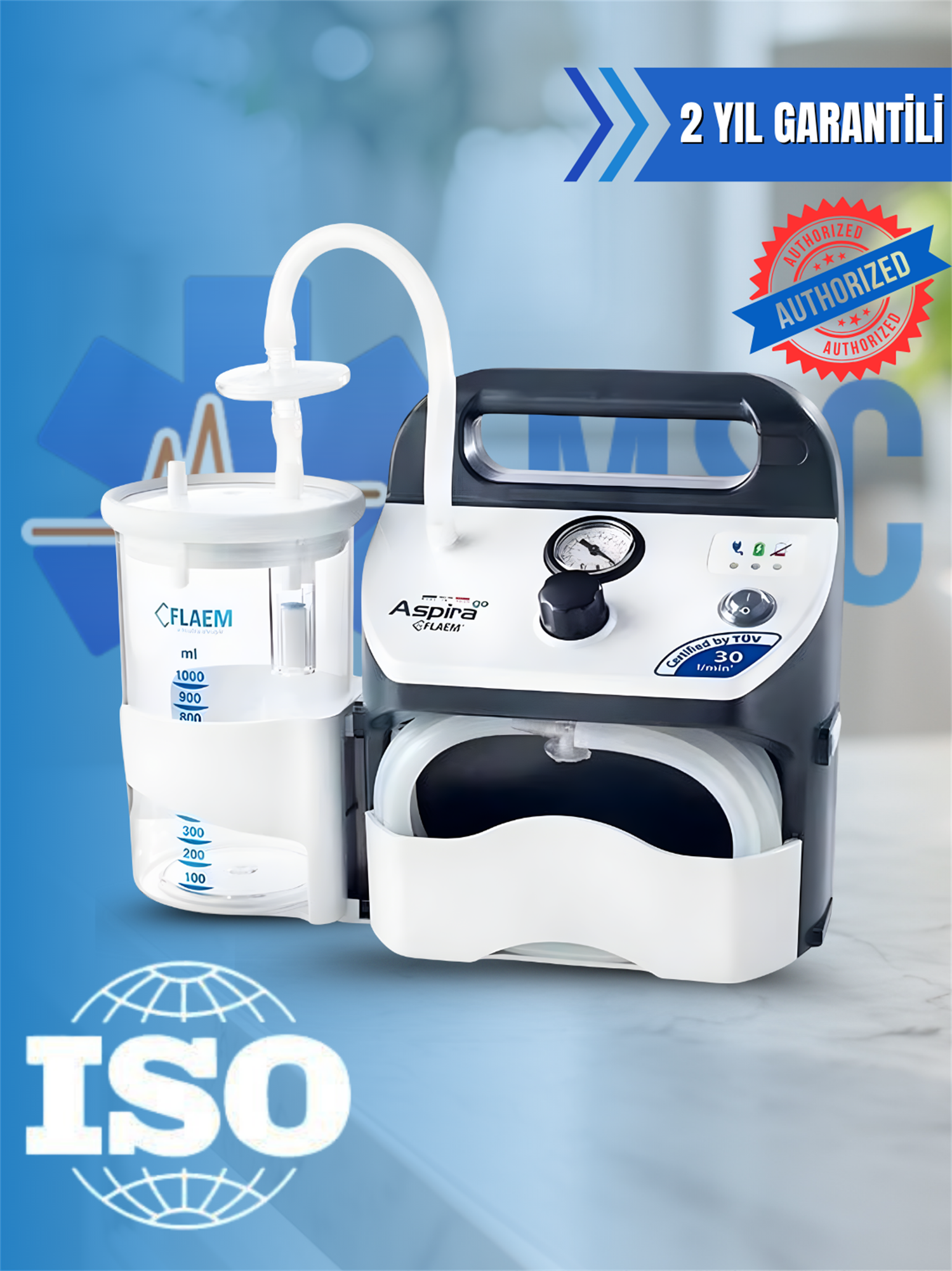 Flaem Aspira Go 30 LT Bataryalı Ev Tipi Aspiratör