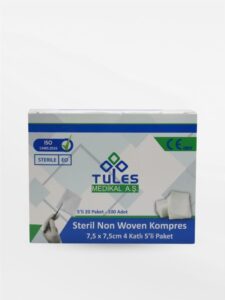 Gaz Kompres Steril 4 Kat 7,5*7,5 (5'li*20) (100'lü Kutu) Non Woven
