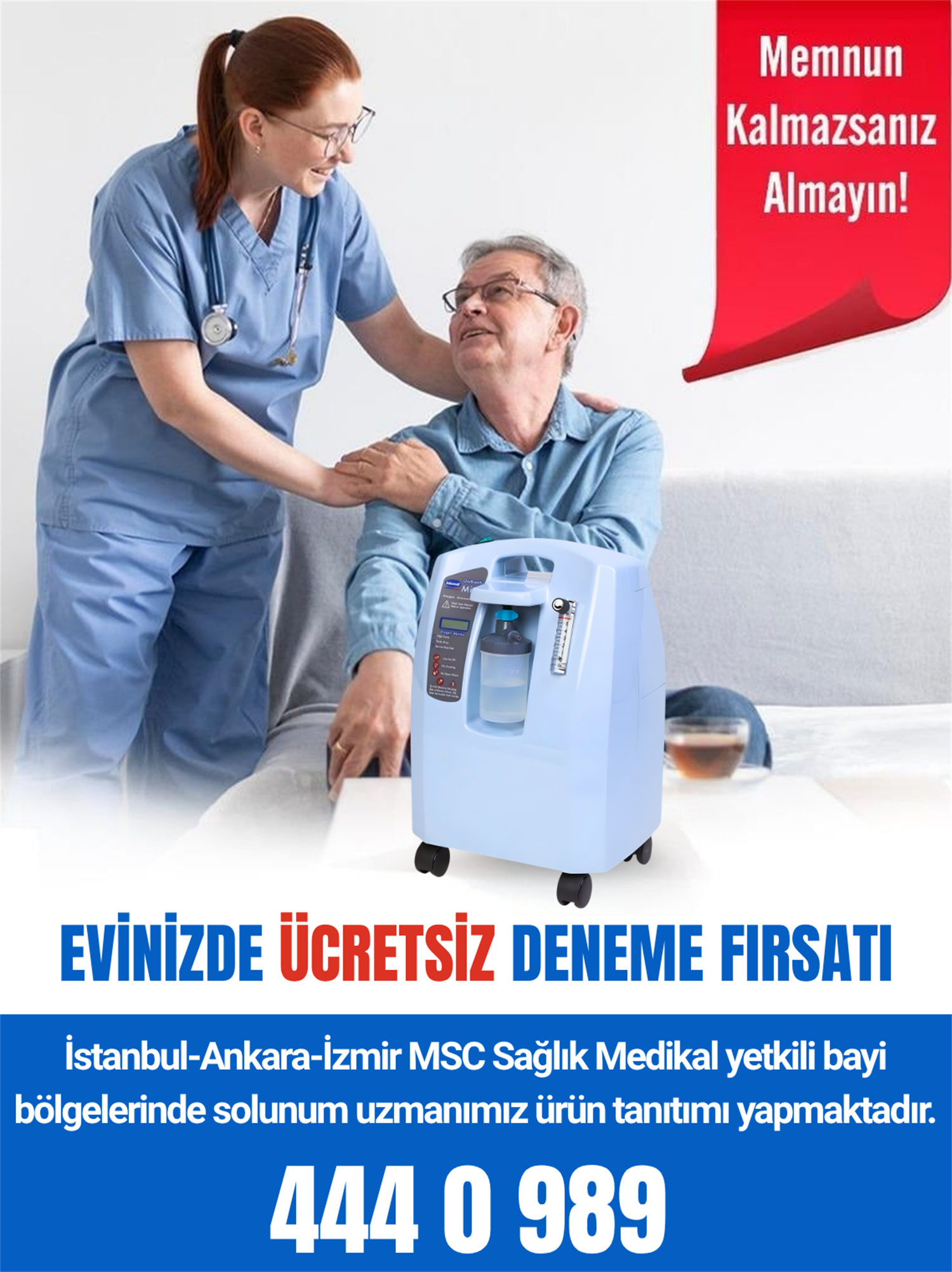 Hikoneb Oxybreath Mini 5 Litre Oksijen Makinesi