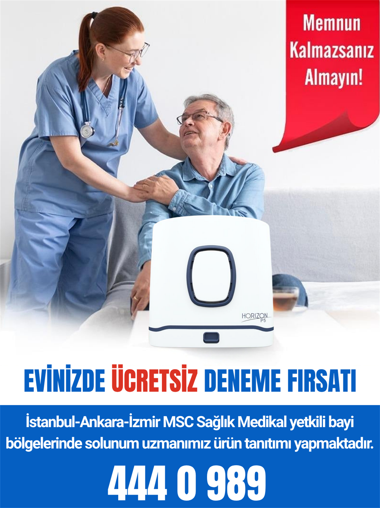 Horizon P5 Taşınabilir Şarjlı Oksijen Konsantratörü