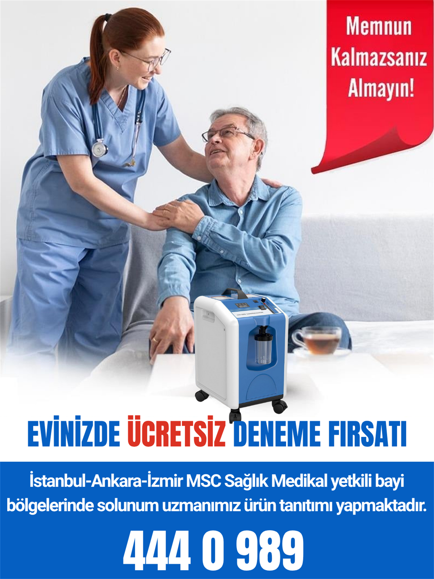 Inox Oksijen Konsantratörü 10 Litre