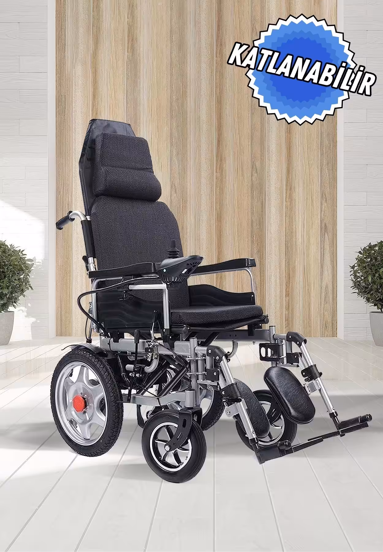 Jetty JT 124 Katlanabilir Elektrikli Engelli Arabası Sırtı Yatar