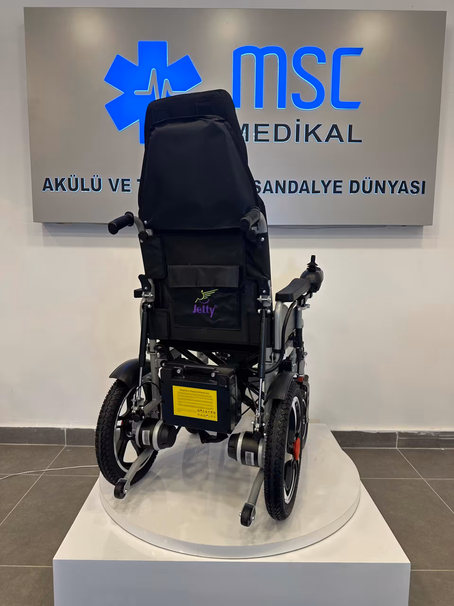 Jetty JT 124 Katlanabilir Elektrikli Engelli Arabası Sırtı Yatar