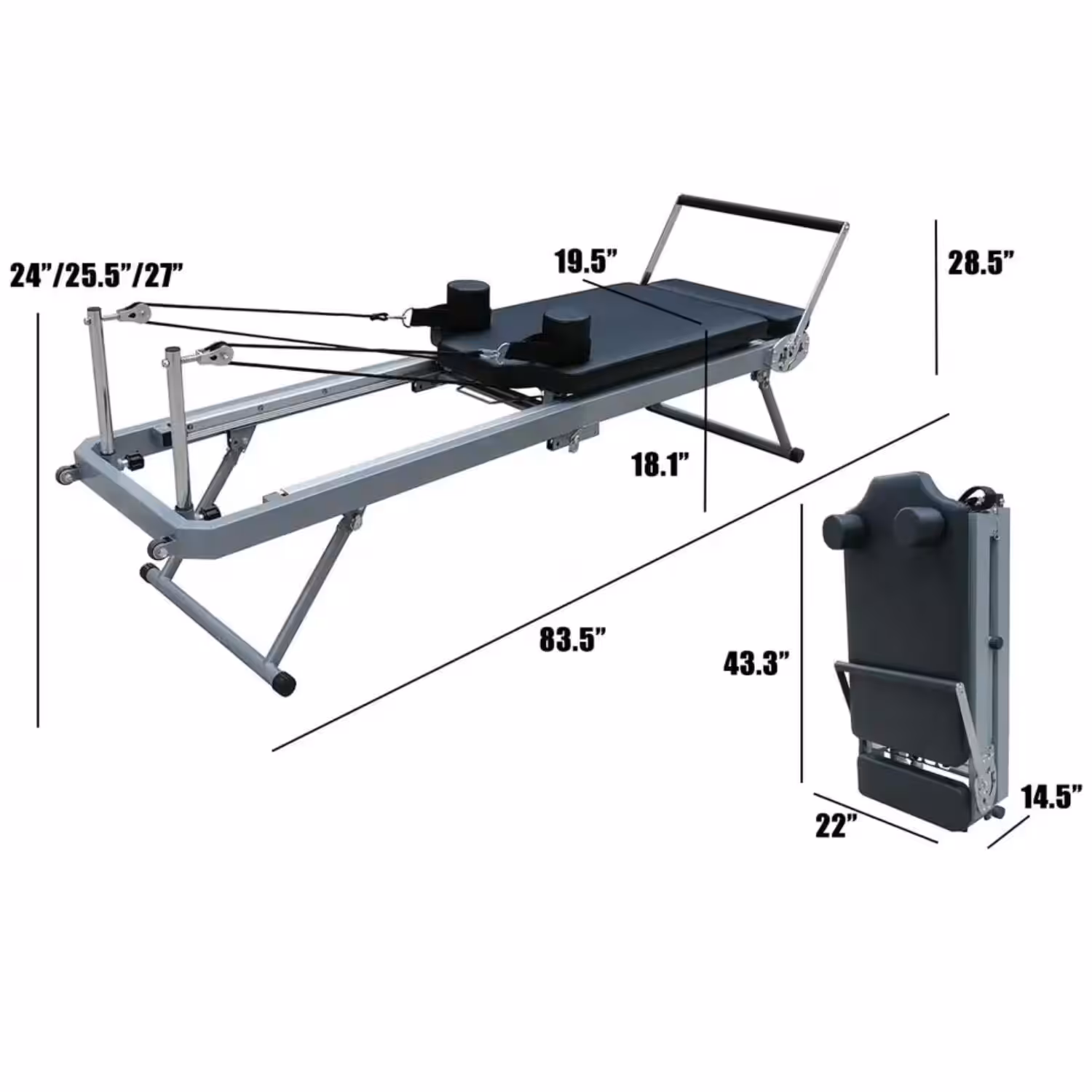 Katlanabilir Pilates Reformer Cihazı