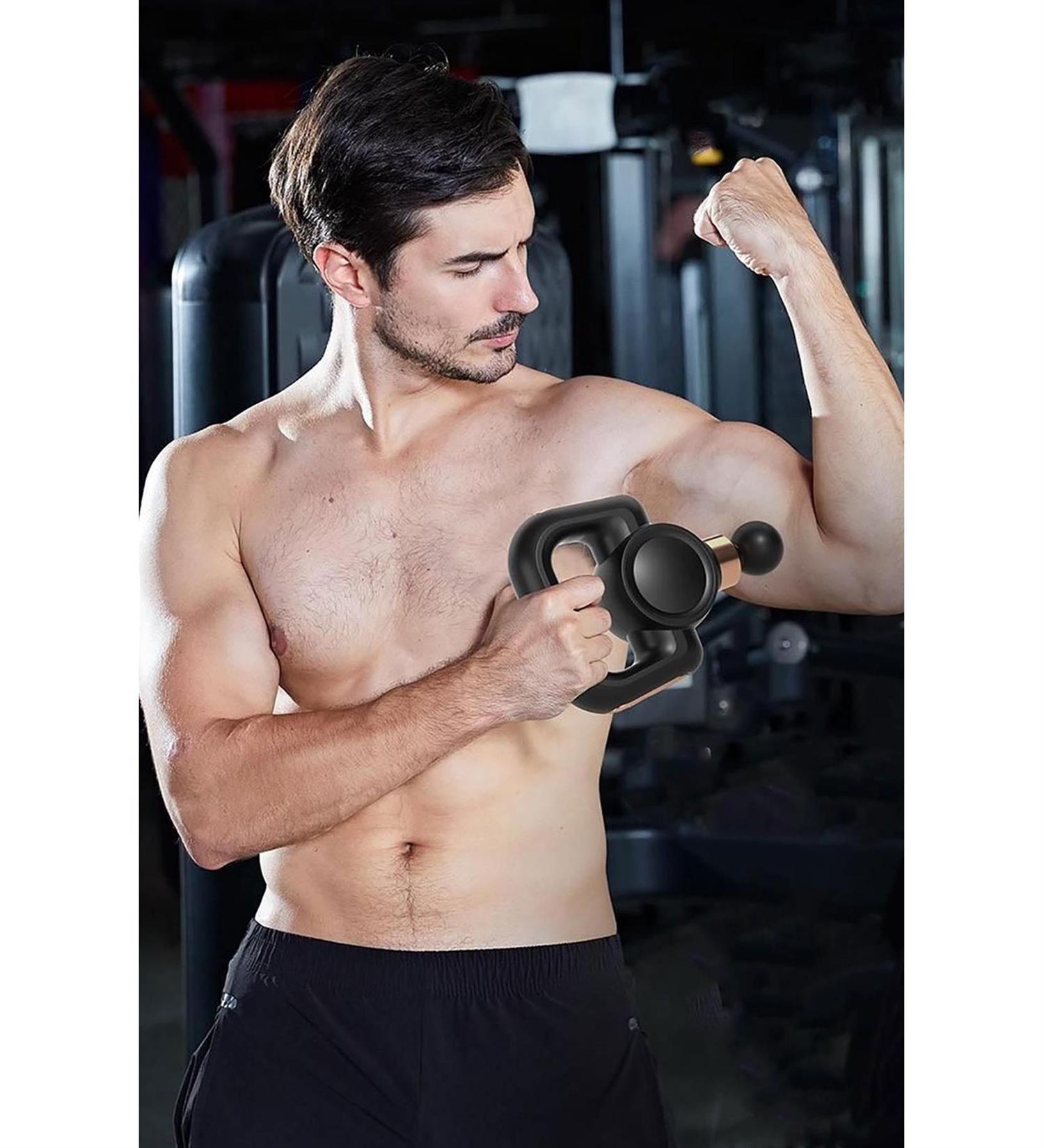 Kemerli Sporcu Titreşimli Masaj Tabancası Fascial Gun