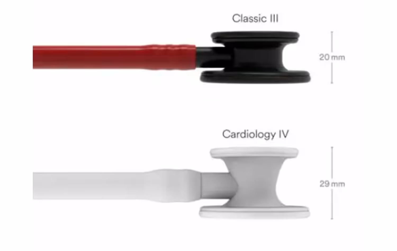 Littmann® Classic III™ Stetoskop, Siyah Dinleme Çanı, Bordo Hortum