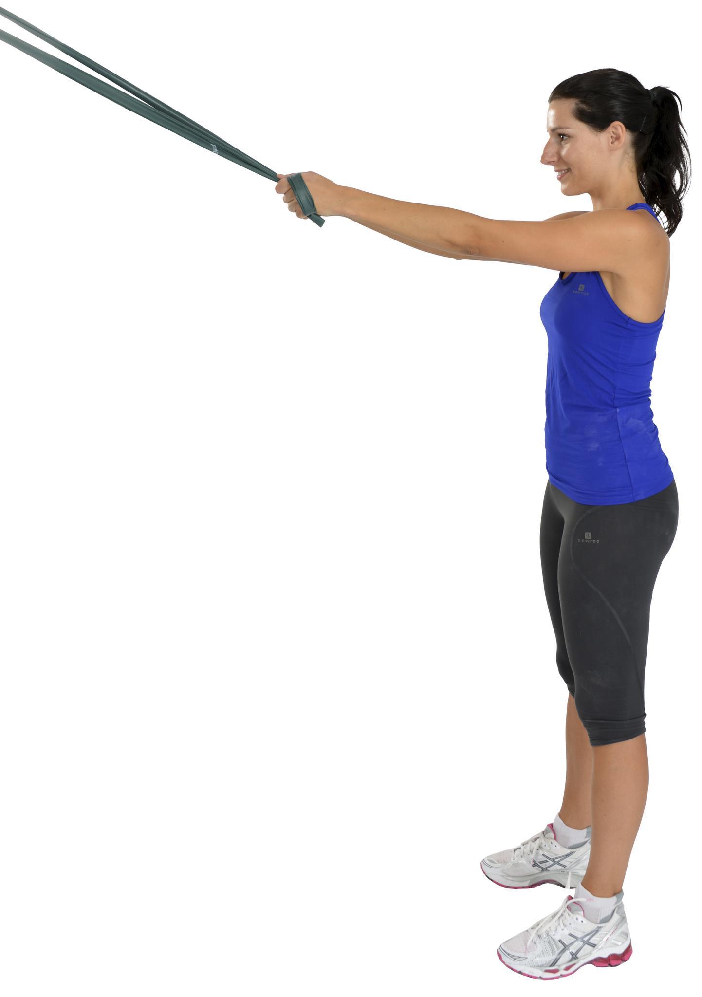 MVS Pilates & Yoga Egzersiz Bandı , Theraband Yeşil Renk(orta) 1 Mt