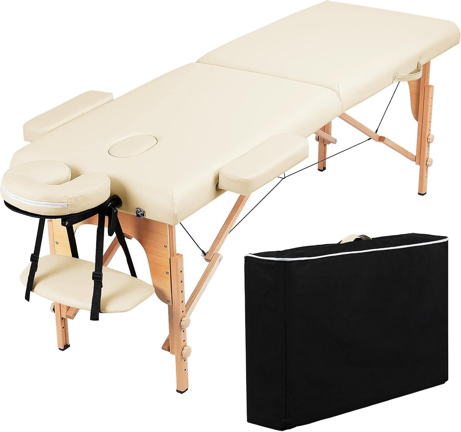 NillFlex Ahşap Çantalı İki Bölmeli Masaj Masası