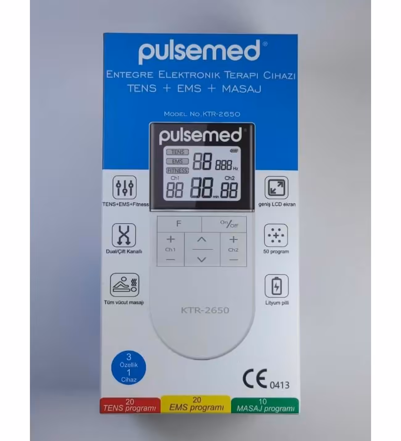 Pulsemed Entegre Elektronik Terapi (TENS + EMS + Masaj) Tens Cihazı KTR 2650