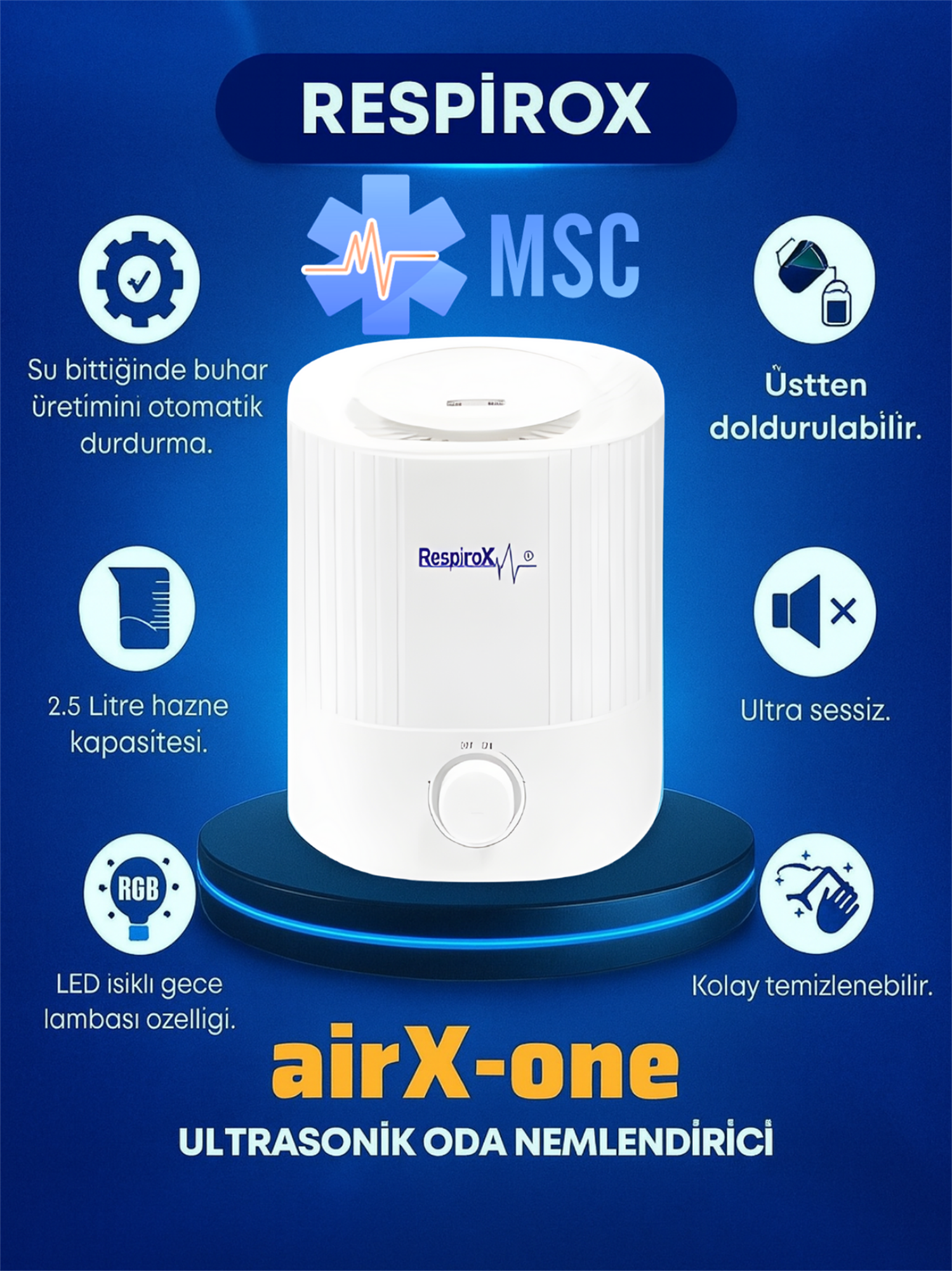 Respirox Airx One (Ultrasonik Oda Nemlendirici)