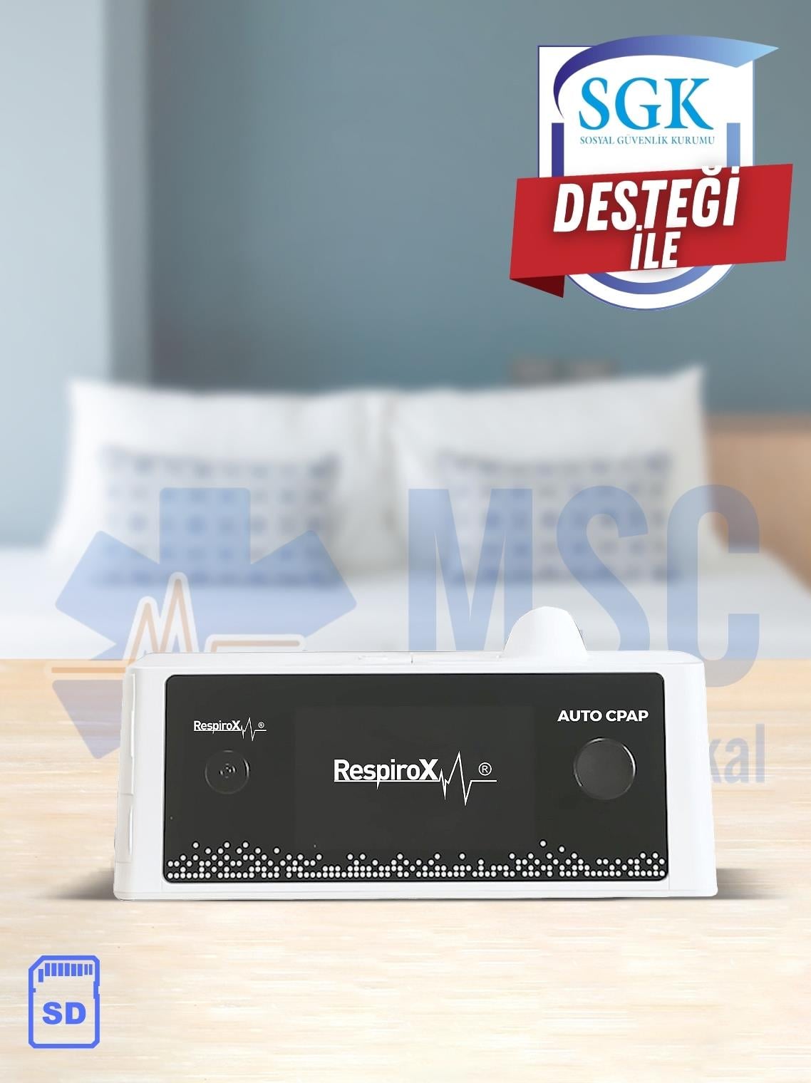 Respirox DM28 30ST B BPAP ST Cihazı + Maske + Nemlendirici