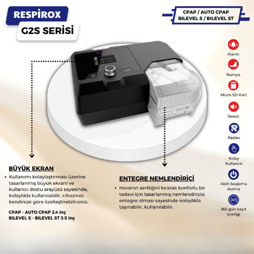 Respirox G2S Auto Cpap Cihazı + Maske + Nemlendirici