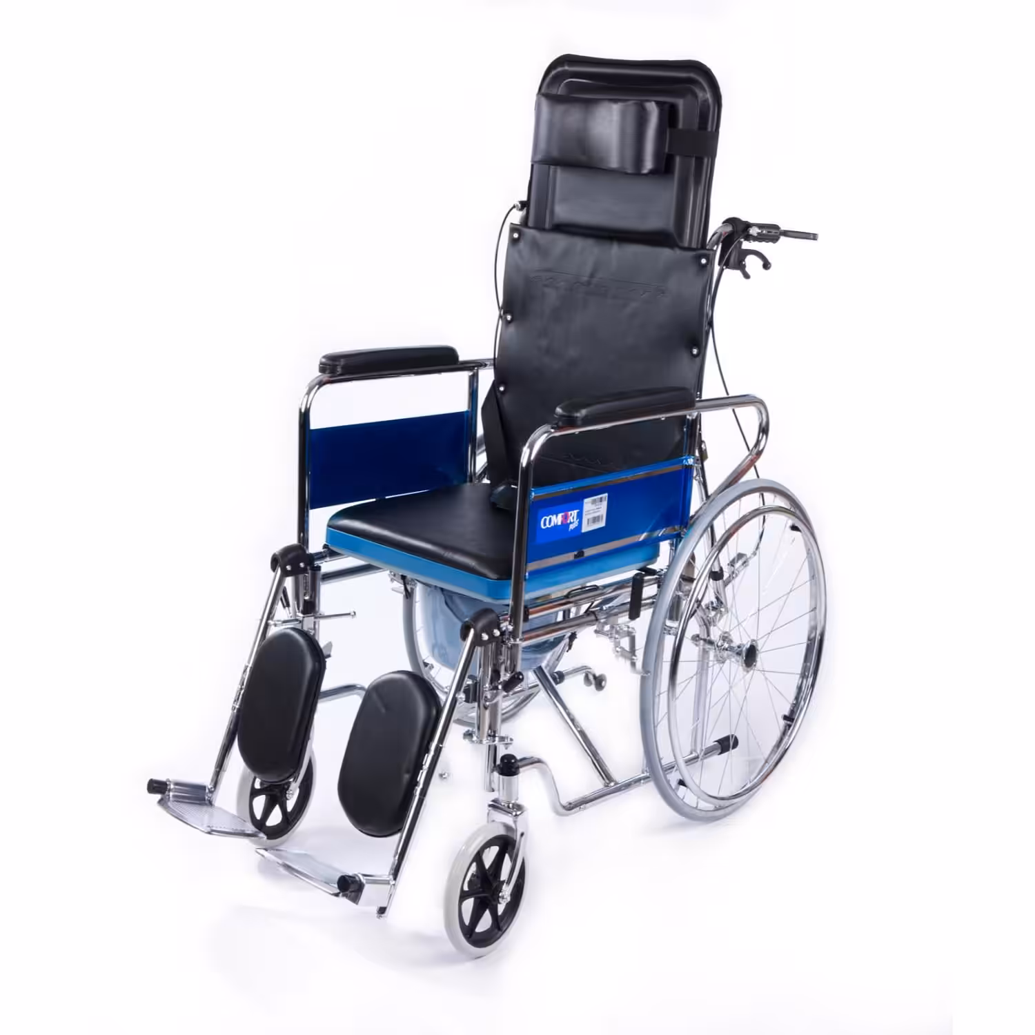 Sırt Yatar Tuvaletli Tekerlekli Sandalye Comfort Plus DM 609GC Modeli