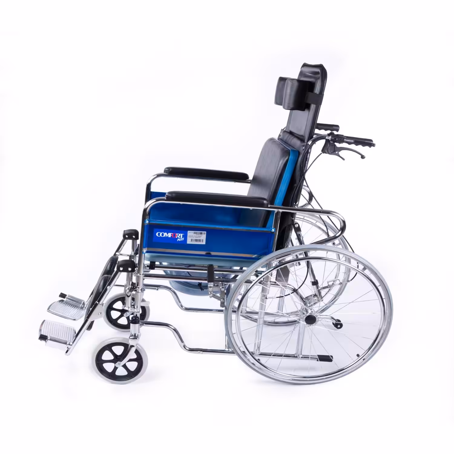 Sırt Yatar Tuvaletli Tekerlekli Sandalye Comfort Plus DM 609GC Modeli