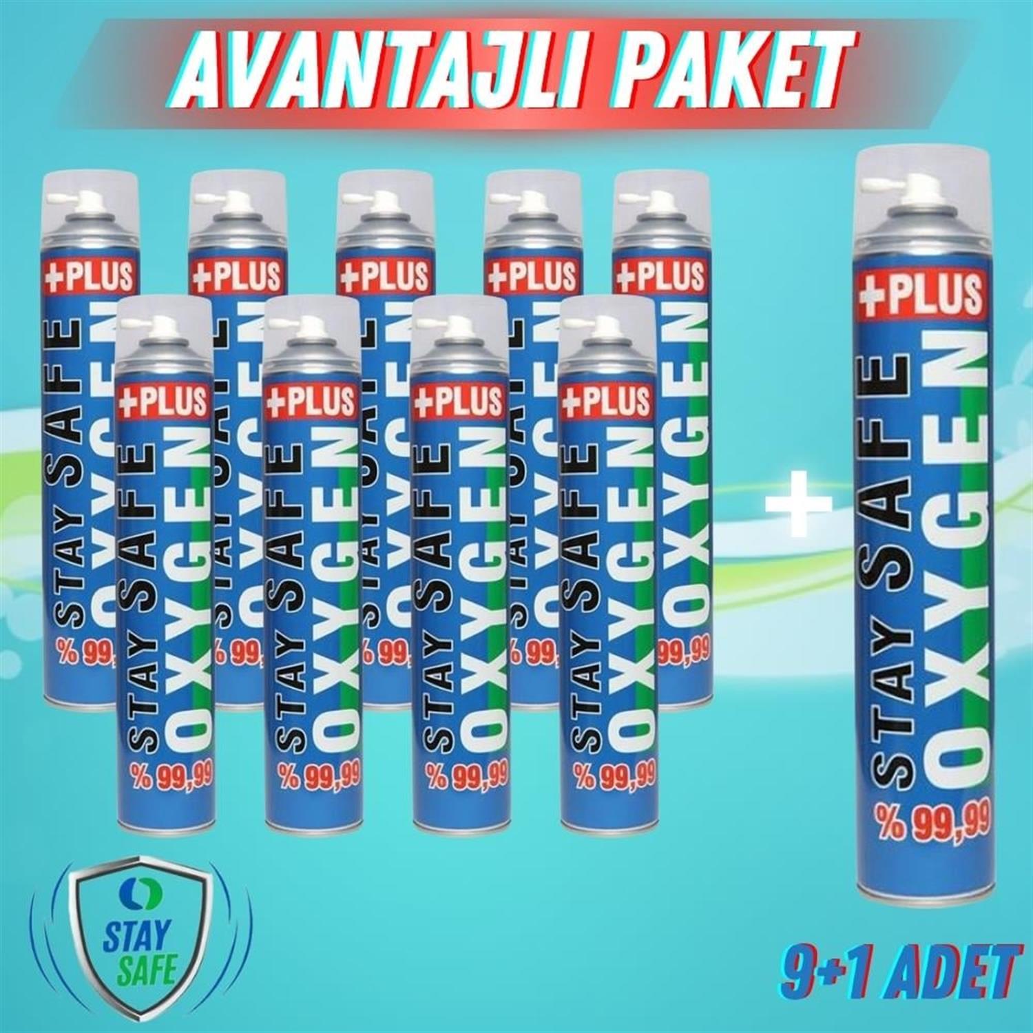 Stay Safe Plus Taşınabilir Oksijen Tüpü 400 Nefeslik