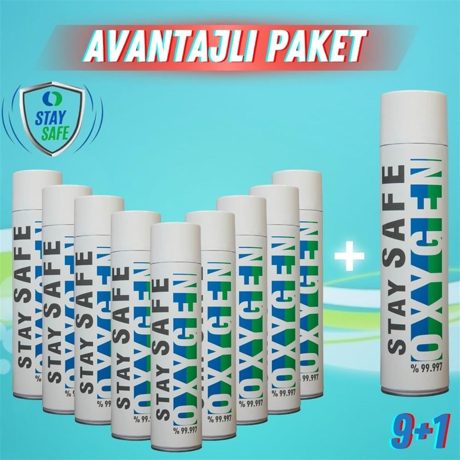 Stay Safe Taşınabilir Oksijen Tüpü Maskeli 350 Nefeslik