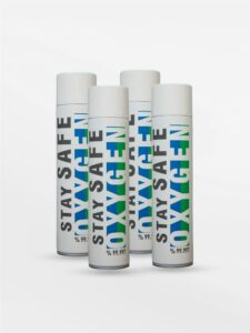 Stay Safe Taşınabilir Oksijen Tüpü Maskeli 4 Adet