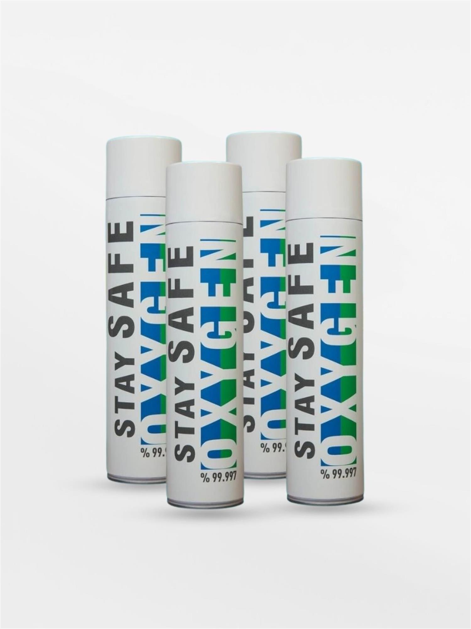 Stay Safe Taşınabilir Oksijen Tüpü Maskeli 4 Adet