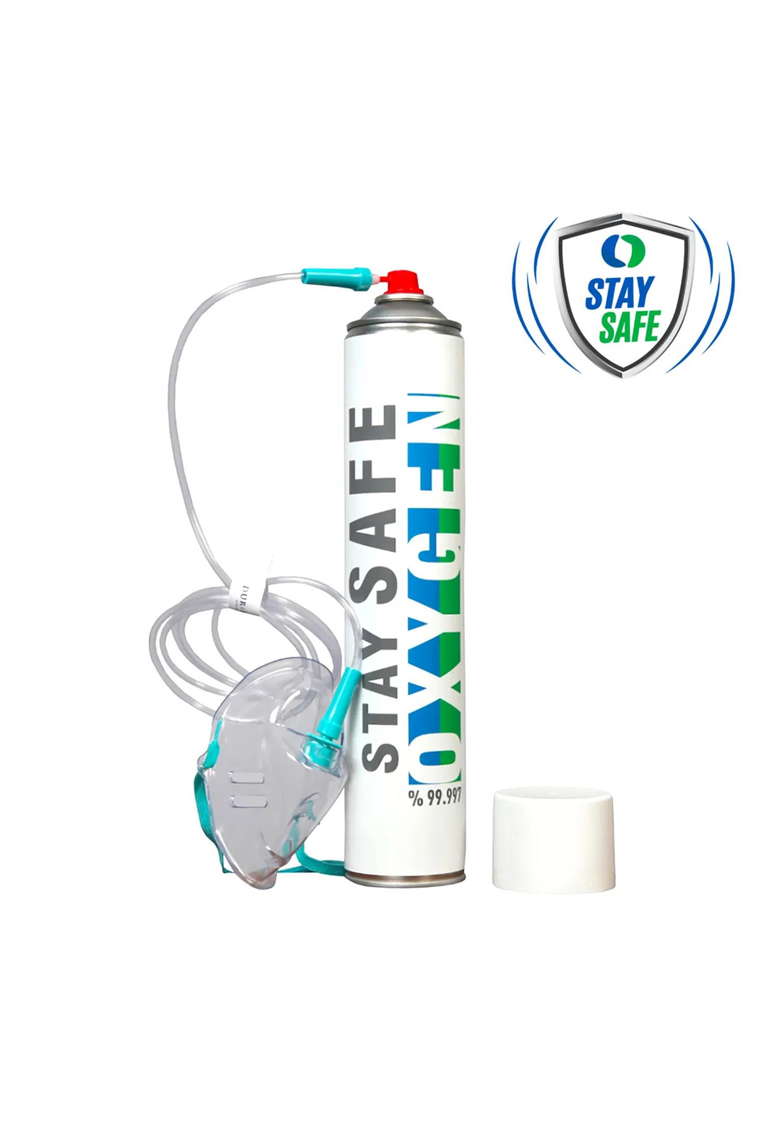 Stay Safe Taşınabilir Oksijen Tüpü Maskeli 4 Adet