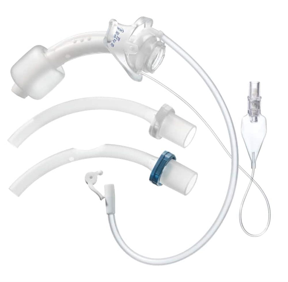 Tracoe Twist Plus Ekstra Uzun Düşük Basınç Kaflı Ve Subglottik Aspirasyon Hatlı Silikon Uzun Süreli Trakeostomi Kanülü Ref 888 316