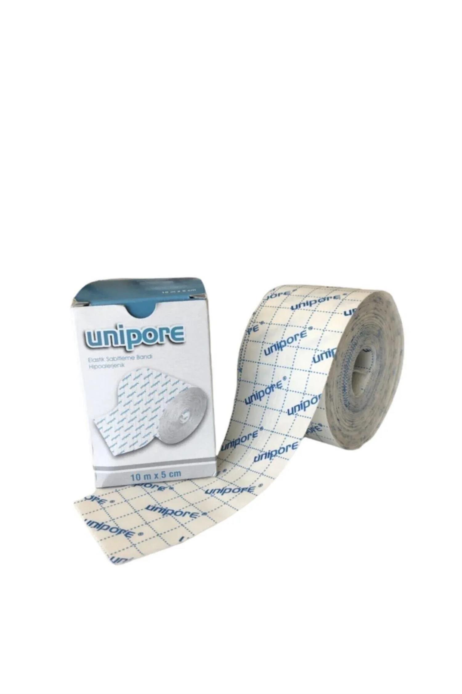 Unipore 5 cm x 10 m (10 KUTU)Elastik Sabitleme Bandı Flaster