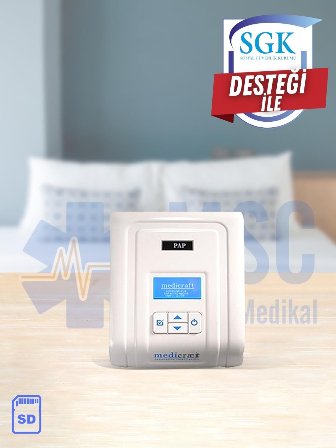 Vestel Medicraft Bpap S Cihazı + Maske + Nemlendirici BPAP Cihazı