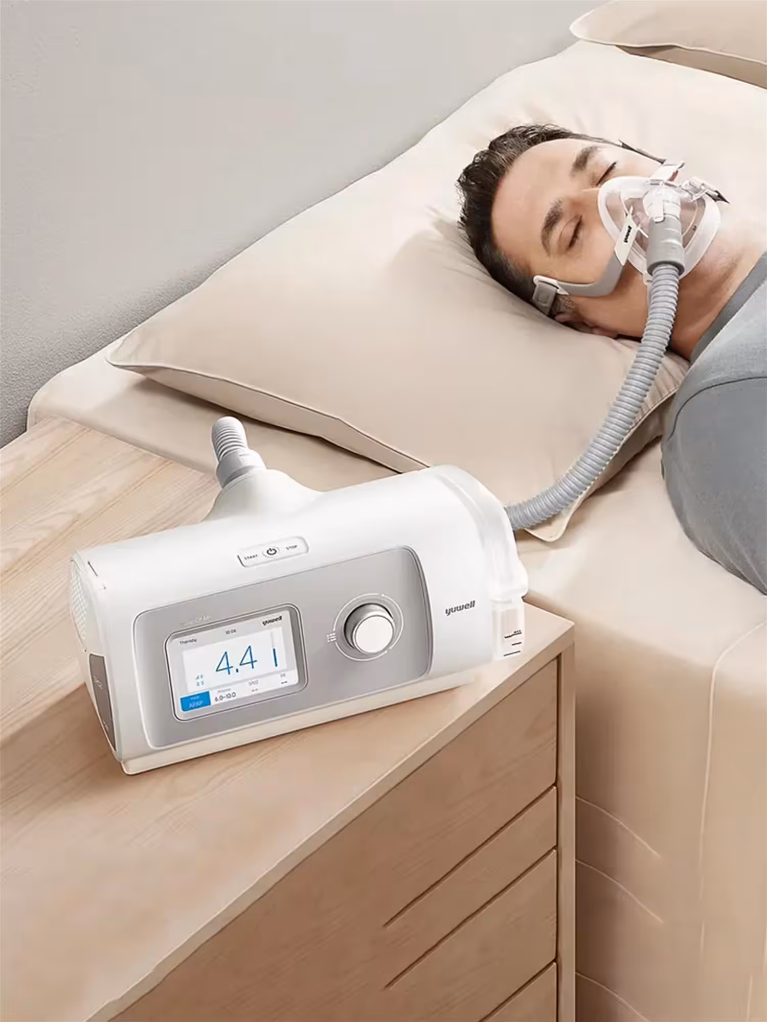 Yuwell Breathcare Yh 820 Bpap Cihazı + Maske + Nemlendirici