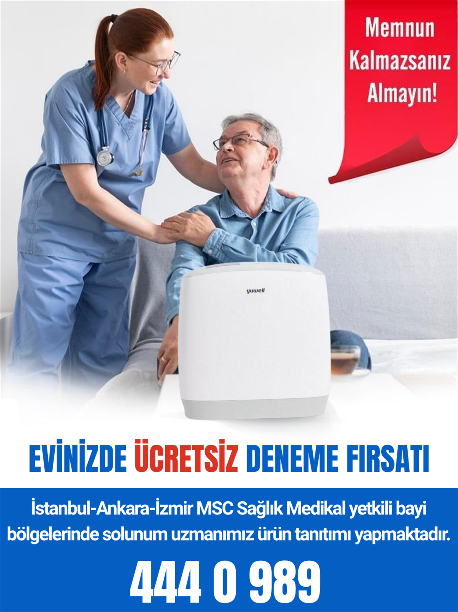 YUWELL Spirit 3 Taşınabilir Oksijen Cihazı
